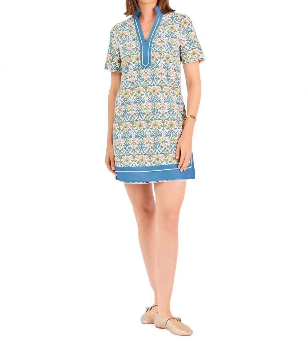 NEW MARY SQUARE waverly short dress in blue